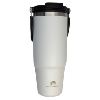 7822生活選物 旅伴手提保溫杯, 月光白, 1.2L, 1個