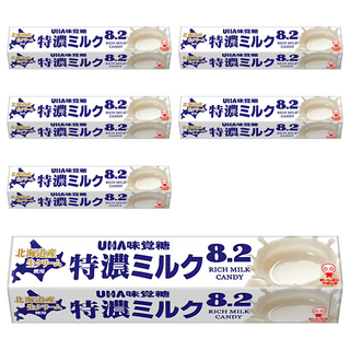 UHA 味覺糖 特濃牛奶條糖，嚴選北海道牛奶製成，濃濃奶香與順滑口感, 37g, 6條