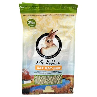 Mr.Rabbit 瑞比兔 燕麥草 1kg 兔子/天竺鼠/倉鼠 寵物天然草料, 1袋