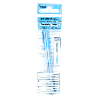 Pentel 飛龍文具 自動螢光筆芯, 淺藍色, 12支