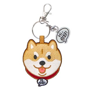 Hi 你好 刺繡鑰匙圈, 柴犬, 1件