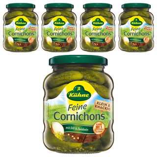 Kuhne 冠利 德式酸小黃瓜，含蒔蘿及洋蔥, 330g, 370ml, 5罐