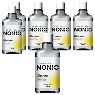LION 獅王 NONIO 終結口氣漱口水，99.9%口臭原因菌去除，幫助清除牙菌斑，日本調香職人特調, 600ml, 6瓶
