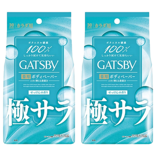 GATSBy 酷涼清爽身體消臭濕紙巾 30片組 清新皂香, 1入, 2包