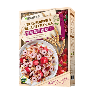 Vilson 米森 草莓莓果脆麥片, 350g, 1盒
