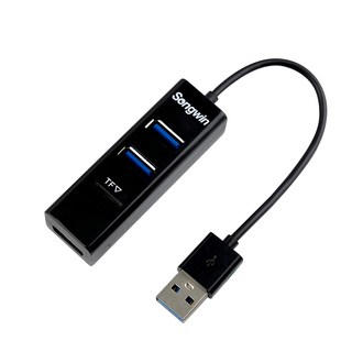 Songwin 尚之宇 USB2.0 二合一讀卡集線器 6 x 2.6 x 2.6cm 19g, 黑色, 1個