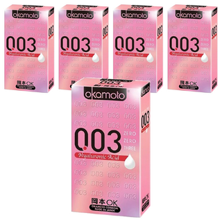 Okamoto 岡本 003 HA玻尿酸衛生套, 6入, 5盒