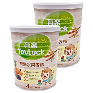 YouLuck 育樂 水果麥精 280g 營養豐富 幫助寶寶骨骼發展 呵護寶寶消化系統, 水果, 2罐
