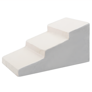 WOOLLY 斜坡三層寵物樓梯，平緩坡度，彈力泡綿，保護關節, 38 x 70 x 36cm, 灰色, 1個