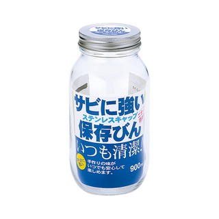 SEISHO 星硝 經典玻璃密封儲物罐 900ml, 耐酸鹼鹽, 不鏽鋼蓋, 1罐