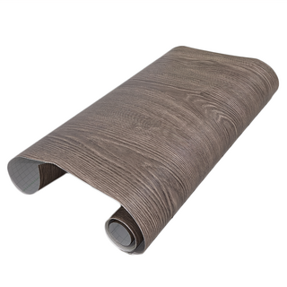 防水自黏壁紙 立體仿真木紋 自帶背膠 環保PVC材質 0.3mm加厚, 60 x 300cm, 摩卡年輪 摩卡色