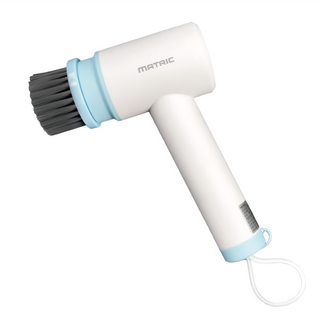 MATRIC 松木家電 電動清潔刷 多配刷頭 IPX7防水 超輕300g 持久續航3小時, 白色, 1個