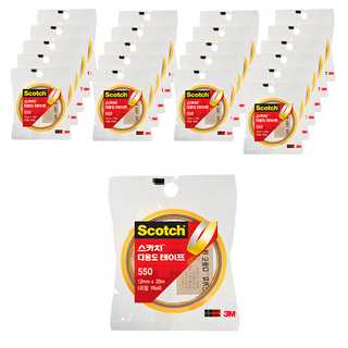 3M Scotch 多用途膠帶 550 替換帶 20m x 12mm, 22捲, 單一顏色