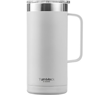Glasslock 格拉氏洛克 Tumblock 不鏽鋼把手隨行杯, 灰色, 1個