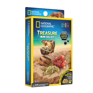 NATIONAL GEOGRAPHIC 國家地理 國家寶藏迷你挖掘套組 8歲以上, 1盒, 國家寶藏迷你挖掘套組 咖啡色