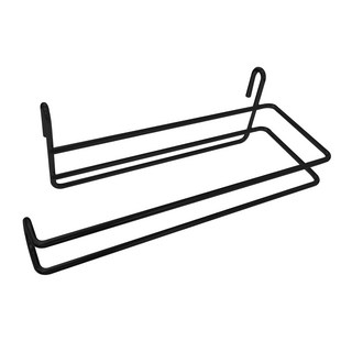 KI WISH 居家生活 掛勾式捲筒式紙巾架 鐵架配件, 黑色, 1個