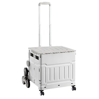 萬用折疊購物車 爬梯式 特大款 75L大容量, 灰色, 1個