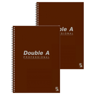 Double A B5線圈筆記本 辦公室系列 咖啡色, 2本