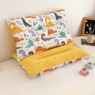 台灣 AGAPE 豆豆絨眠枕/精梳棉安撫枕/兒童豆豆枕/小朋友枕頭 專為2-12歲兒童設計, 恐龍森林