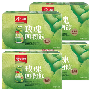天地合補 青木瓜玫瑰四物飲 添加青木瓜精華 促進新陳代謝 補充鐵質 養成美好體質, 6瓶, 120ml, 4盒