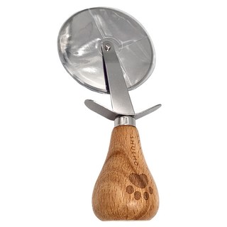 SHUEHO 樹可 熊熊站立餐廚具組, 平滑邊緣 安全放心 木柄溫潤 握感舒適 旋轉立腳 保持清潔, 三角鏟3.8 x 5 x 19.8cm + 滾刀3.8 x 6.5 x 15cm, 熊熊, 1組