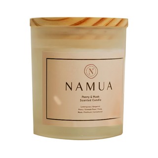 NAMUA 那木瓦 精油香氛蠟燭 100%大豆蠟 純天然精油, 牡丹&白麝香, 200g, 1個