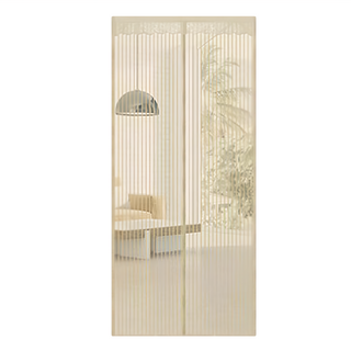 磁吸門簾 超細網紗 米黃色, 210 x 90cm