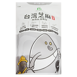 mihong®高效乳清蛋白-台灣芝麻(清淡版) 健身蛋白粉 營養補充, 500g, 1袋