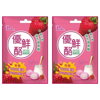 Pinky 優鮮酪 益生菌軟糖 每顆含1000萬個乳酸菌 香甜草莓口味, 52.5g, 2包
