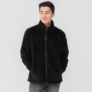 CARET 男士刷毛假領夾克 黑色 越南產 100%滌綸, S