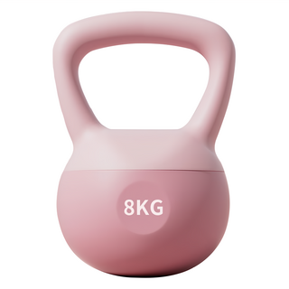 彩色軟壺鈴 8kg 粉色 健身訓練家用柔軟壺鈴, 1個