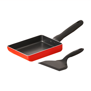 MEYER 美亞 革新紅導磁玉子燒鍋 18CM Set (附專用矽膠鏟), 1個