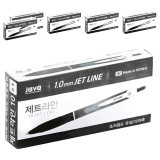 JAVAPEN Jet line 原子筆 1.0mm 黑色 12支裝, 6盒