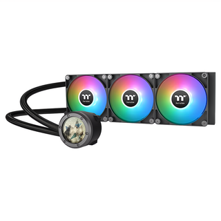 thermaltake 曜越 TH360 V2 Ultra ARGB Sync 主板連動 2.1吋液晶冷頭 MagForce 2.0技術 高效能銅底板, CL-W384-PL12SW-A, 黑色, 1個