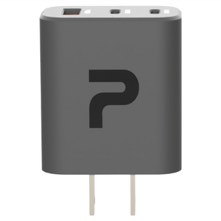 POLYWELL 寶利威爾 30W 三孔快速充電器 GS-W30A0962, 48mm, 黑色, 1個