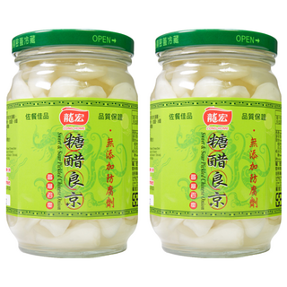 龍宏 糖醋良京, 台灣產蕎頭，無添加防腐劑, 380g, 2罐