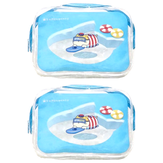 黃阿瑪的後宮生活 後宮運動會透明收納包, 水藍色, 2個