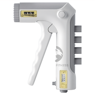 MICHAEL FITNESS 麥克健身 指力握力兩用訓練器, 電子計數, 5~60KG可調, 磨沙白, 1個