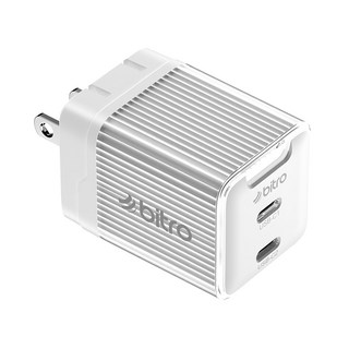 bitro GaN 45W 氮化鎵PD雙孔快速電源供應器 BG45CC 原廠保固, 慕晨白, 1個