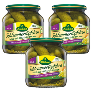 Kuhne 冠利 葡萄醋酸黃瓜, 580ml 530g, 3罐