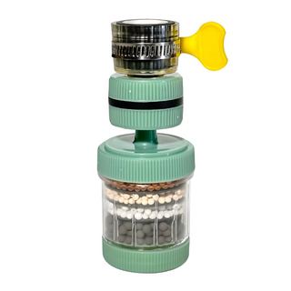 6層過濾水龍頭 防濺旋轉過濾器, 適用於15mm-32mm的圓水龍頭, 1組, 40 x 119mm