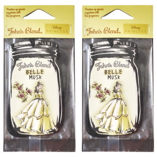John's Blend 吊掛式香氛片 美女與野獸, 白麝香, 2個, Belle Musk, 30g