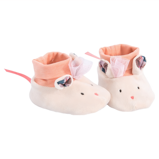 Moulin Roty 嬰兒鞋套-魔法老鼠 80%棉 20%聚酯纖維, 0~6M