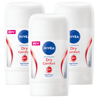 NIVEA 妮維雅 止汗爽身乳膏 乾適活力, 50ml, 3件
