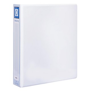 Lan CHYn 連勤牌文具 PVC D型雙封面目錄夾 三孔, 白色, 1個