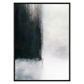 獨白I 現代黑白抽象藝術畫, 40 x 30cm, 黑色