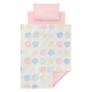 Combi 康貝 Ag+PRO銀離子抗菌睡墊3件組, 蠟筆點點 + 星星粉