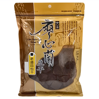 大溪廖心蘭豆干 老道蒜包干 台灣優質黃豆製成 富含蛋白質和纖維, 320g, 1包