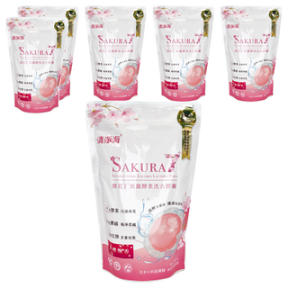 清淨海 櫻花7+抗菌酵素洗衣膠囊 遇見初櫻野櫻飄香 8g, 24顆, 6袋