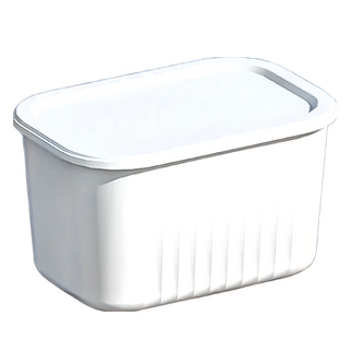 北歐風帶蓋收納箱 加厚PP材質, 中(35.5 x 25.5 x 14cm), 白色, 1組